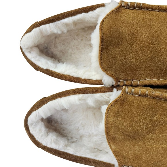 Koolaburra by UGG Womens Moccasin Slippers‎ Brown Suede Shearling Lined Sz 12 - Picture 3 of 10